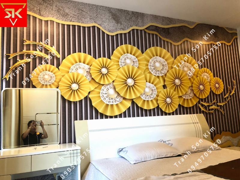 Tranh dán tường 3D biển hoàng hôn lãng mạn trong phòng ngủ